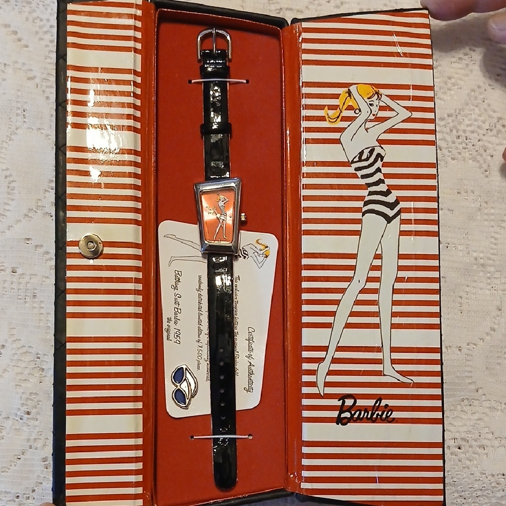 Vintage Barbie Mattel Watch Limited Edition Retro 1959 COA CASE
